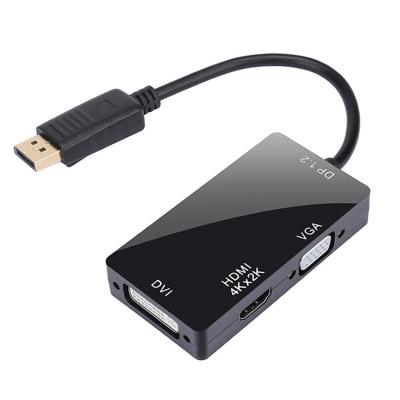 China Computer Aid 4K Mini DisplayPort 3 in 1 mini DP to HD VGA DVI Adapter Converter Cable for sale