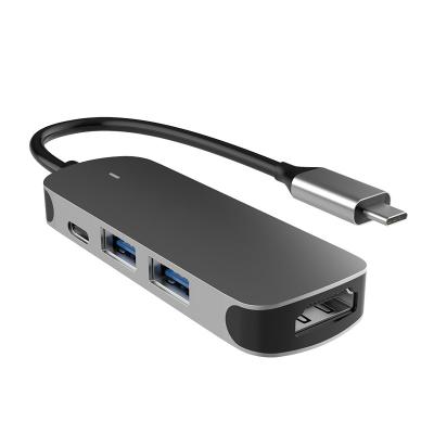 China Mobile Devices 4 .desk Computer In 1 USB Type-C Hub To USB 3.0 USB 2.0 PD Charger 60W 4K Laptop Type C for sale