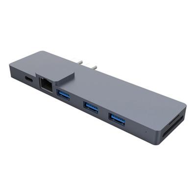 China Type-C Hub 8-in-1 USB 3.0 PD Hub Mobile Devices .desk Computer Card Read 4K HD RJ45 HUB for sale