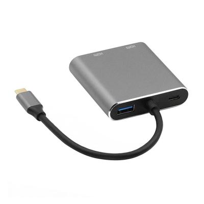 China Mobile Devices .desk Computer USB C Hub 4-in-1 Hub PD Power Supply Docking Station USB 3.0 Hub for sale