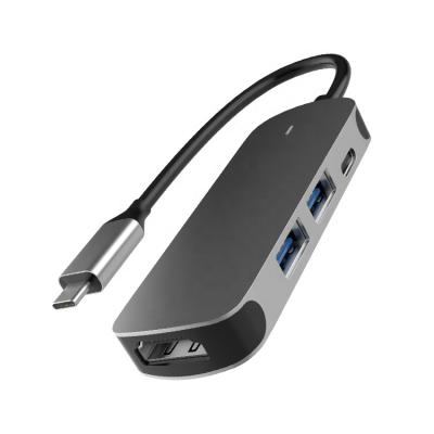 China Mobile Devices .desk Computer Factory Direct 4 in 1 Type-C to USB 3.0 USB 2.0 USB 3.0 PD Charger 60W 4K Hub Type C Laptop for sale