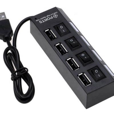 China Mobile Devices .desk Computer High Speed ​​In Desk Charging Charging 4 Ports LEDs USB 2.0 Hub On Off Key For Computer for sale