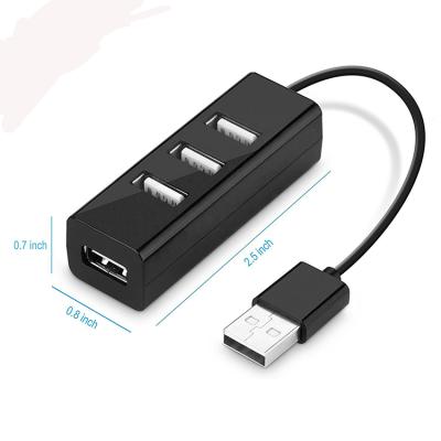 China High Speed ​​Mobile Devices .desk Computer USB Mini HUB 4Port USB 2.0 Hub Adapter For Gifts for sale