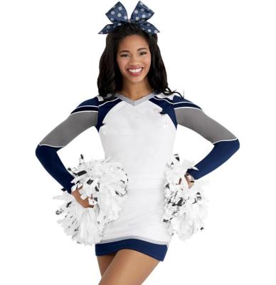 China Custom Youth Cheer Polyester+Spandex Sublimation Dance Cheerleading Uniform Dress for sale