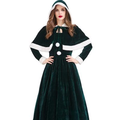 China Fancy Costume Cosplay Green Long Hoodie Party Dress For Party Girl With High Quality for sale