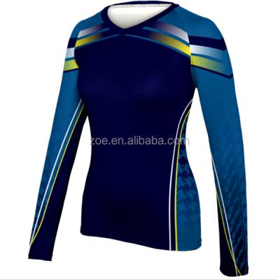 China 2016 hot sale 100%polyester fashionable girl's volleyball uniforms for sale