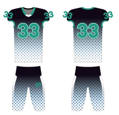 China Custom cheap 100% full mercerizing sublimation polyester american football uniform 2021 for sale