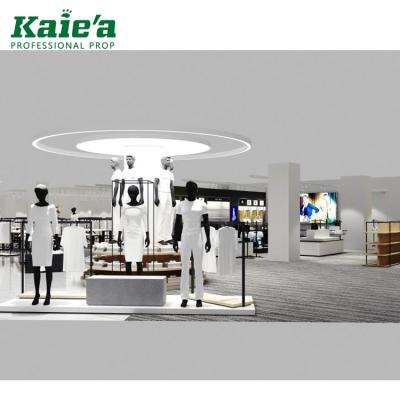 China Luxury wooden clothing store display fittings shopping mall ladies shop fitting and garment displays for sale