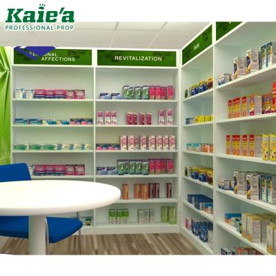 China Pharmacy Shop Counter Shop Display Solution Medical Modern Medical Shop Display Store Design for sale