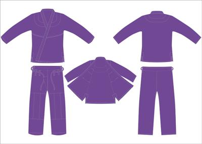 China Female Jiu Jitsu Gi Purple Bjj Gi Women With Printed String 4 Loops for sale