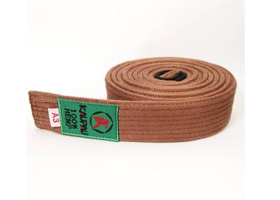 China 4CM Width Brown Jiu Jitsu Kimonos Custom Bjj Belt  For Academy for sale