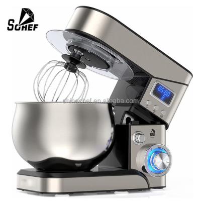 China Digital Planetary Stand Mixer Design Stainless Steel Dough Machine Tilt Head Mixer 5 Liter Food Mixer Kitchenaid With LCD Display for sale