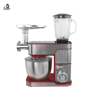 China Food Blender Automatic Heavy Duty Blender Dough Design Tilt Head Stand Tilt Head With 1.5L Blender Chopper for sale