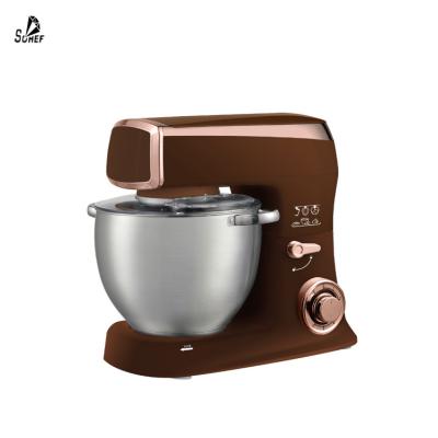 China Brown 7.5L Design Dough Mixer Food Mixer Food Processor Cooks Commercial Mixer Powerful Kneading Stand Tilt Head for sale