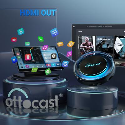 China New China-Chic Ottocast universal portable carplay adapter 4+64G wireless carplay box ai android box For Youtube Play for sale