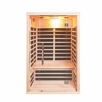 China Computer control panel lower prices comfortable indoor 2 person rotation spa sauna room far infrared dome for sale for sale