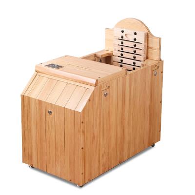 China Computer Control Panel China Factory Sale Sauna Barrel 860W Infrared Carbon Film Smart Wooden Foot Sauna Barrels for sale