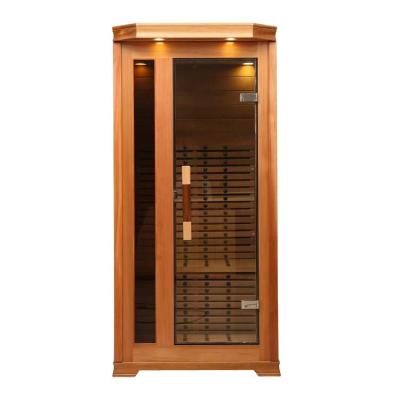 China Home Red Cedar Wood Sauna Room Computer Control Panel One Person Use Indoor With Best Price for sale