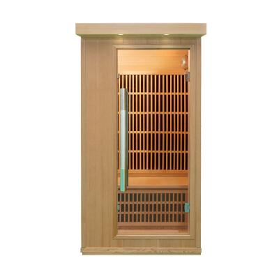 China Wooden Infrared Computer Control Panel One Person Home Use Hemlock Sauna Room For Single Person With CE for sale