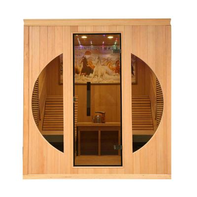 China Computer Control Panel 2 Person Family Carbon Film Far Infrared Wood Best Relax Sauna Room for sale