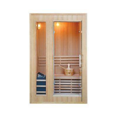 China Computer Control Panel Computer Control 2 Person Home Use Carbon Film Steam Sauna Far Infrared Healthy Wooden Room for sale