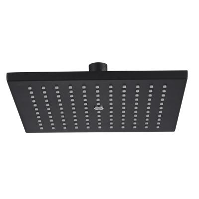 China Without Diverter Ciencia Stainless Steel Matt Black Rain Shower Head For Bathroom 8 Inch Square Overhead Shower Head, BD143B for sale