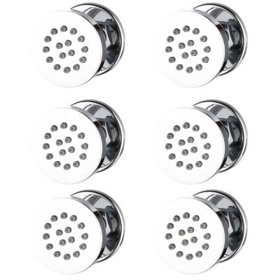 China Without Needle Ciencia Round Brass Shower Spa Round Massage Jets Spray Body Shower Set, Chrome Finish Shower Head Accessories (6 Pack) SFA027A-6 for sale