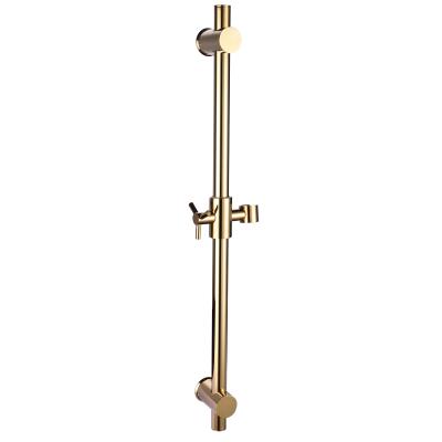 China Without Diverter CIENCIA Gold Shower Slide Bar Brass Material Titanium Stainless Adjustable Hand Shower Wall Mounted, BJ4022 for sale