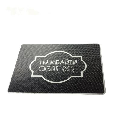 China Europe Customized Logo Black Sliver Metal Credit Bank Card Size Vip Member Laser Engraving Metal Business Card for sale