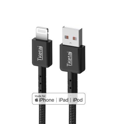 China IOS System Factory Direct Sales 3ft 6ft MFi Certified USB Cable Nylon Braided Fast Charging Cable 3.0 USB Micro L Data Cable For iPhone for sale