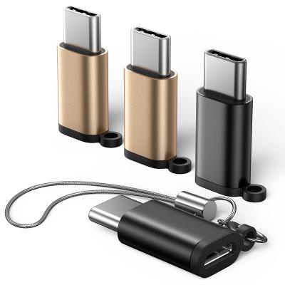 China Portable Mobile Phone USB-C Type C Male To Micro USB Female Adapter OTG For Phone Fill Light for sale