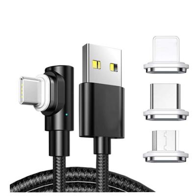 China Android System TKETAI 90 Degree Magnetic Right Angle Micro USB Cable Android Charging USB A To Type C Flex Cable for sale