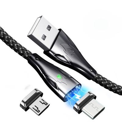 China For Huawei TONGKETAI 3A/QC4.0 1m Super Quick Charging QC3.0 USB Magnetic Cable With Flame Reveal Light Weight for sale