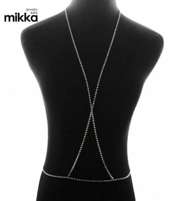 China Trendy hot selling creative fashion rhinestone women body chain sexy personality joker nightclub fashion show jewelry for sale