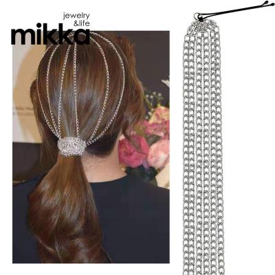 China Fashion Accessories Hair Chain With Tassel Geometric Aluminum Simple Long Clip Jewelry Accessories Chains For Women Headpieces for sale