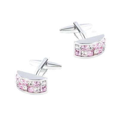 China Wholesale SY ALLOY Diamond Stainless Steel Metal Men Cufflinks Custom Cuff Link Set for sale