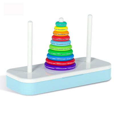 China Educational Toy Qiyi Rainbow Tower of Hanoi 8 10 Rings Montessori Creative Educational Toys for Children Kids for sale