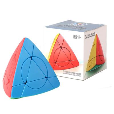 China Toy Shengshou Crazy Mastermorphix Circular Tower 3x3 Stickerless Magic Cube Pyramid Educational Speed ​​Toys for sale