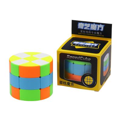 China Cylinder Educational Magic Cube Mofangge 3x3 Toy QiYi Professional Stickerless Speed ​​Puzzle Gift Educational Toys for sale