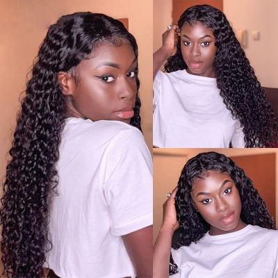 China Deep Wave Dream Like 4*4 Lace Closure Wig 100% Virgin Human Hair Wigs For Color Women Cheap Natural Transparent Lace Hair Wigs for sale