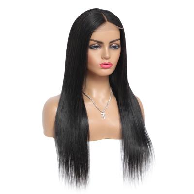 China Raw Indian Remy Human Hair Silky Straight Wave Wig With Closure 4*4 Wholesale Virgin Lace Closure Wig 4*4 Lace Front Straight Hair Wigs for sale