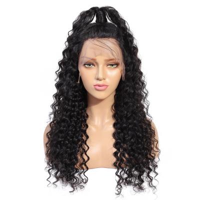 China Wholesale Deep Wave Raw Virgin Brazilian Hair 13*4 Lace Front Wig Cheap Transparent Lace Front Wig For Women for sale