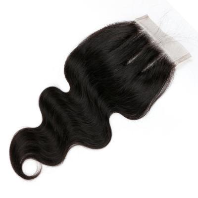 China Hot Selling Brazilian Wavy Body Wave Hair Weave 100% Natural Color Hair Extensions 4*4 Lace Closure for sale