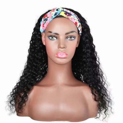 China Kinky Curly Curly Headband Wig Hair Wigs For SA Hot Women Color Hair Wigs Brazilian Glueless Remy Curly Human Hair Headband for sale