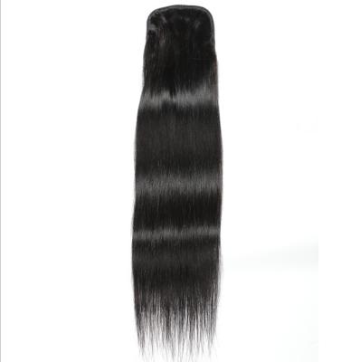 China 100% Brazilian Straight Hair U-tip Hair Ponytail Hair Drawstring Ponytail With Clips In Extensions For Women for sale