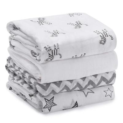 China Home Hotel Multi Designs 0-3 Months Baby Towel 4 Bath 6 Layers Newborn Blanket Gauze Cotton Baby Swaddle Wrap for sale