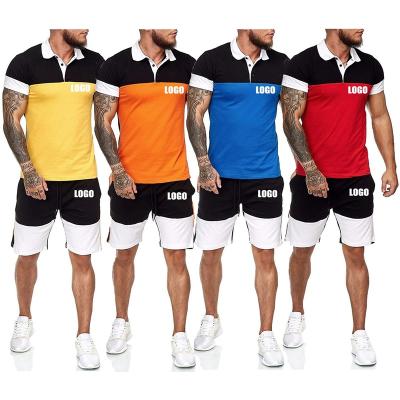 China Custom logo breathable cotton tracksuit for men sweatsuit private label track sweat suit set shorts pants summer shirt mens and mens shorts for sale