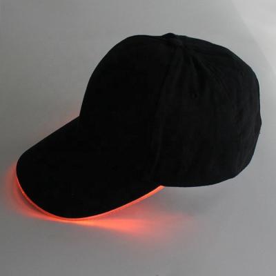 China breathable & Waterproof Custom Logo Printed Hat LED Light Cap Lit LED Baseball for sale