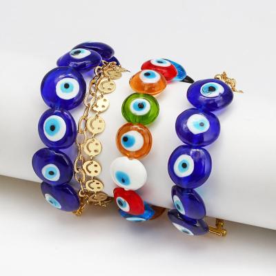 China Friendship Bracelet Fashion Jewelry Women Friendship Rope Bracelet Gold Eye Bracelet for sale