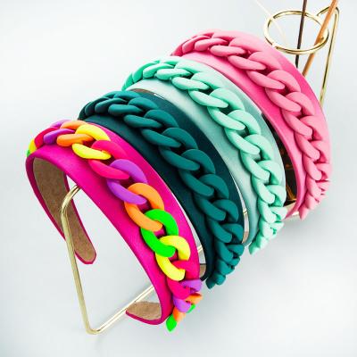 China Simple Headband Personality Hair Accessories Macaron Women Overflowed Headbands for sale